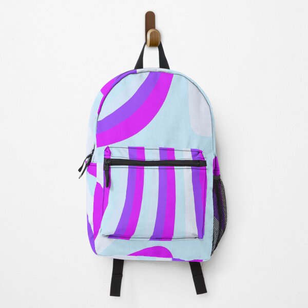 Item preview, Violet and Aqua Abstract Groovy Stripes designed and sold by patternsoup.