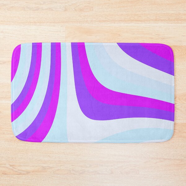 Item preview, Violet and Aqua Abstract Groovy Stripes designed and sold by patternsoup.