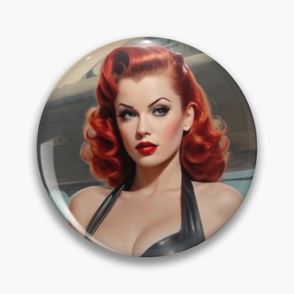 Item preview, Ravishing Red Head Pin Up: Vintage 1940s Bombshell designed and sold by MissSaylor.