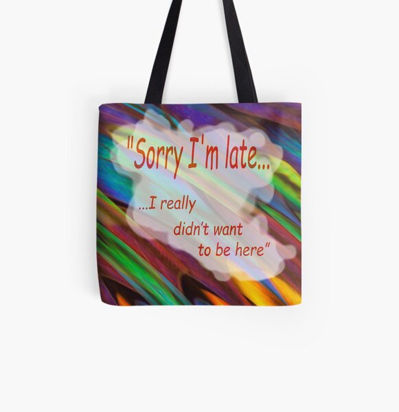 Sorry I'm Late by Cecile Grace Charles All Over Print Tote Bag