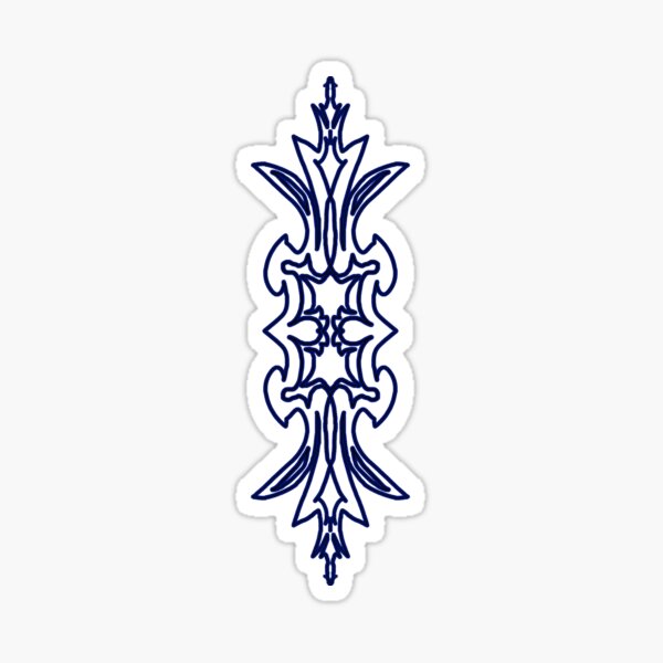 Item preview, Dark Blue and Black Abstract Metalcore Pillar Design designed and sold by Bram Shop.
