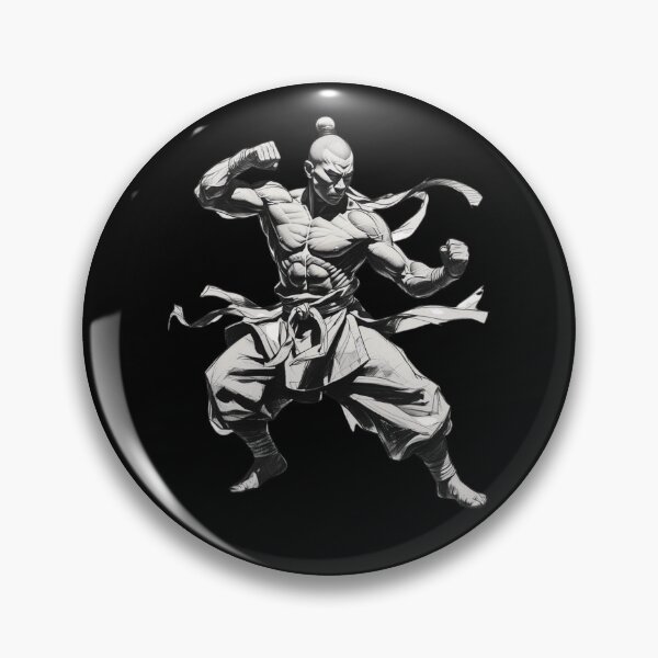 Item preview, Shaolin Monk in Black & White | Zen Warrior Minimalist Art designed and sold by Design_Your_Day.