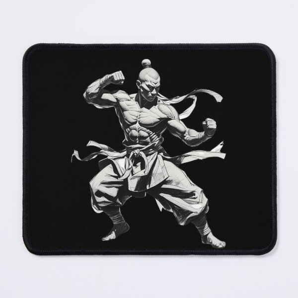 Item preview, Shaolin Monk in Black & White | Zen Warrior Minimalist Art designed and sold by Design_Your_Day.