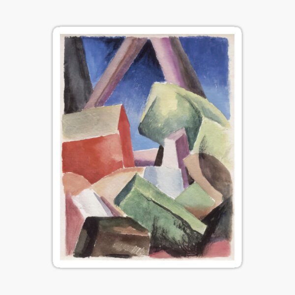Item preview, Thomas Hart Benton - HOUSE IN CUBIST LANDSCAPE 1920 designed and sold by mattqueirozpng.