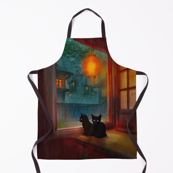 Item preview, Lantern Light & Rain – Two Black Kittens at the Window (From a True Story) designed and sold by Stray Magic Studio.