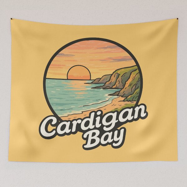 Item preview, Cardigan Bay Welsh Coast Retro designed and sold by TomFrontierArt.