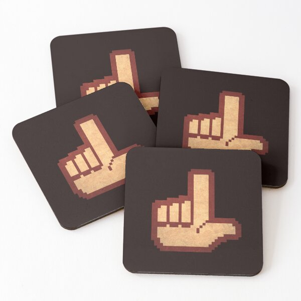 Item preview, Loser Hand Sign Classic L Gesture Pixel Art Meme designed and sold by PixelDrukiPL.