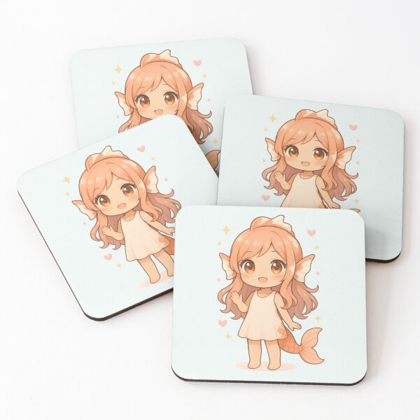 Item preview, Koi Fish Girl - Kawaii Chibi Water Sprite designed and sold by LuKreate.