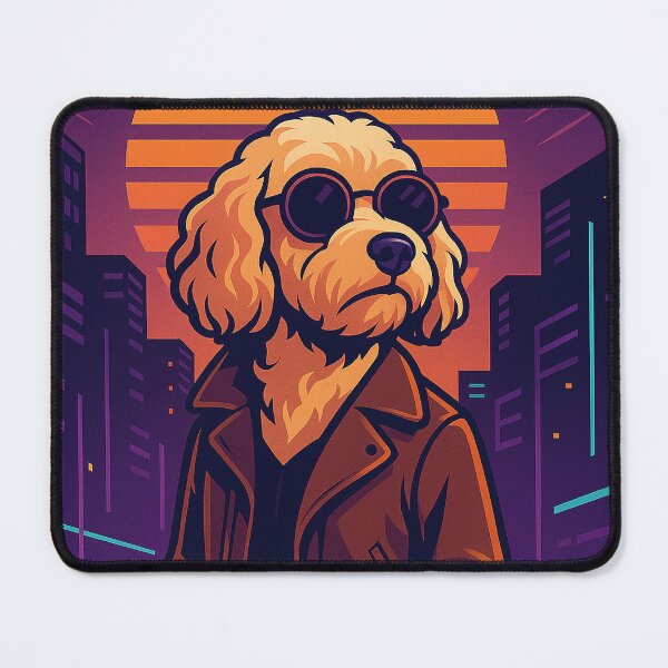 Item preview, Retro Cockapoo Synthwave Art designed and sold by Flux-O.