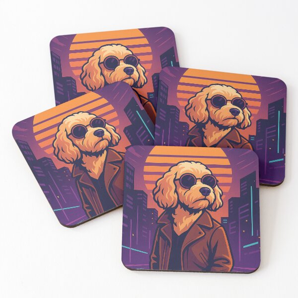 Item preview, Retro Cockapoo Synthwave Art designed and sold by Flux-O.