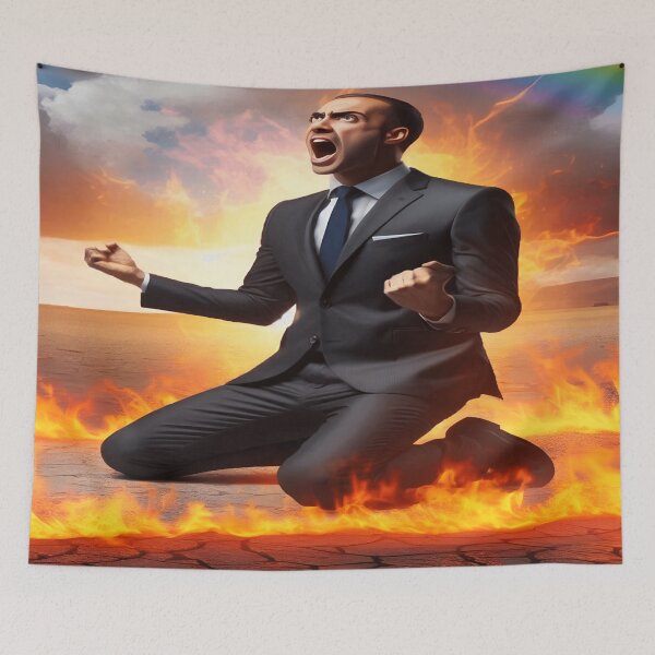 Item preview, Angry Man Surrounded By Fire designed and sold by Strikehounder.