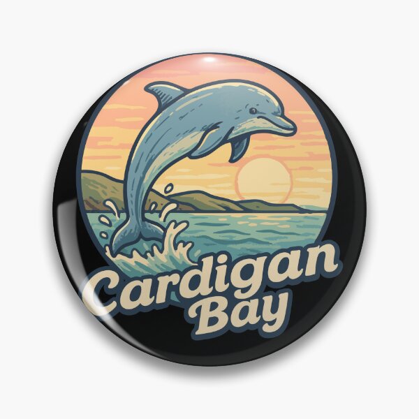 Item preview, Cardigan Bay Dolphin Retro designed and sold by TomFrontierArt.