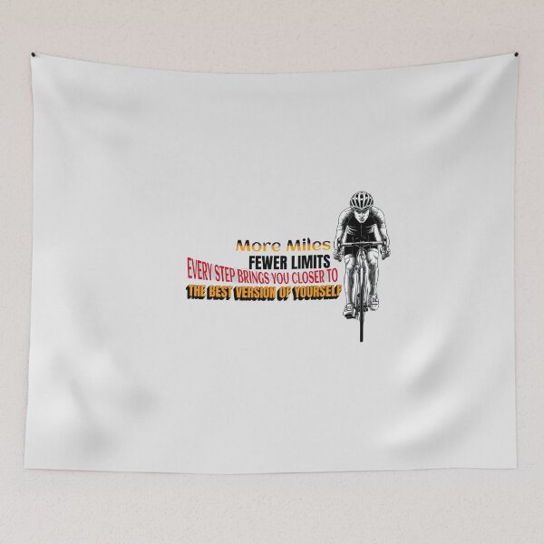 Item preview, More Miles, Fewer Limits - Cyclist Motivation designed and sold by All-Shopping.