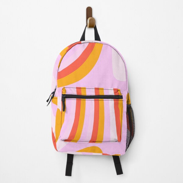 Item preview, Warm Orange and Pink Abstract Groovy Stripes designed and sold by patternsoup.