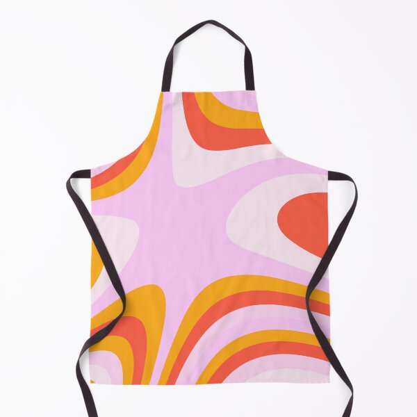 Item preview, Warm Orange and Pink Abstract Groovy Stripes designed and sold by patternsoup.