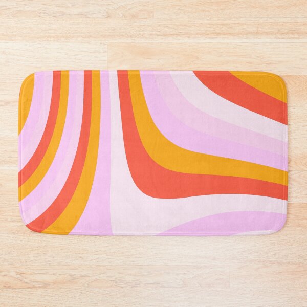 Item preview, Warm Orange and Pink Abstract Groovy Stripes designed and sold by patternsoup.