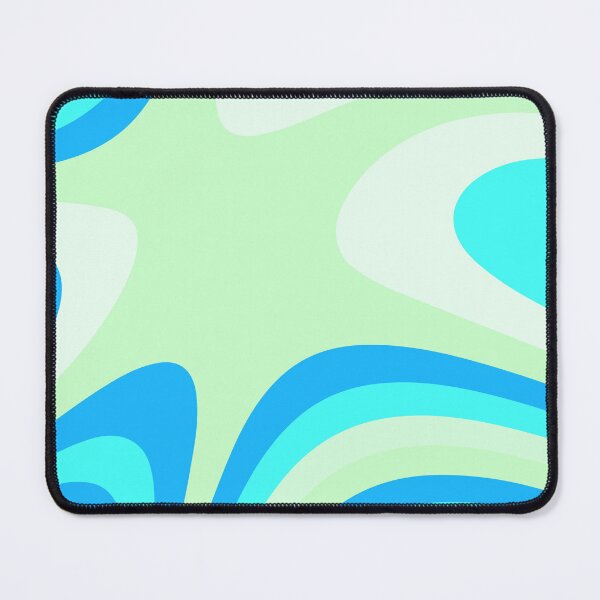 Item preview, Blue and Turquoise Green Abstract Groovy Stripes designed and sold by patternsoup.