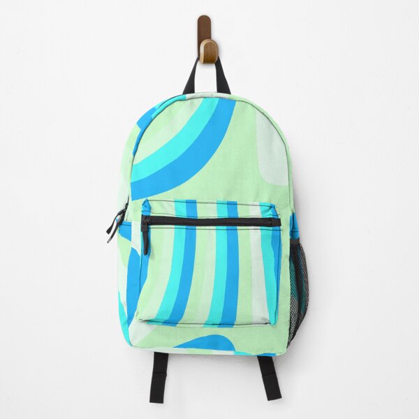 Item preview, Blue and Turquoise Green Abstract Groovy Stripes designed and sold by patternsoup.