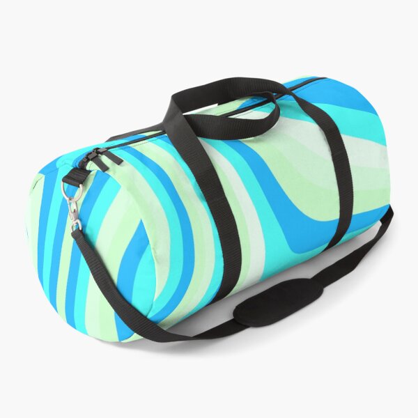 Item preview, Blue and Turquoise Green Abstract Groovy Stripes designed and sold by patternsoup.