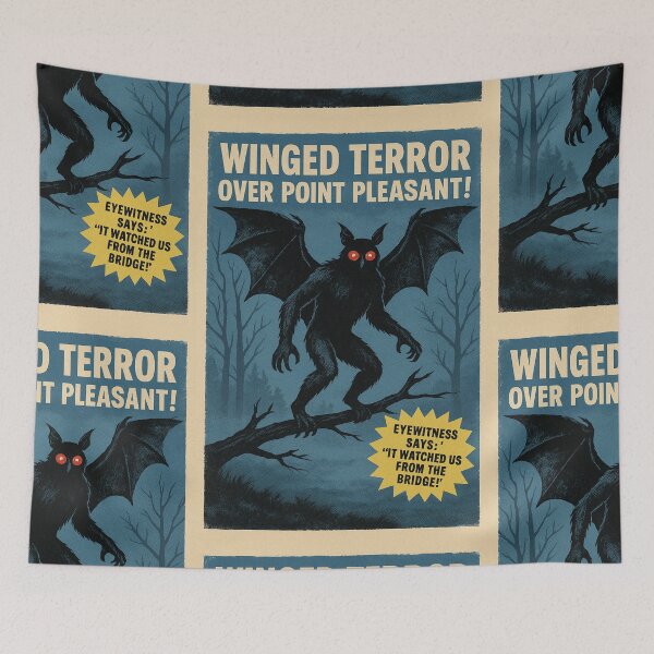 Item preview, Mothman Tabloid Cover  designed and sold by Folk Bestiary.