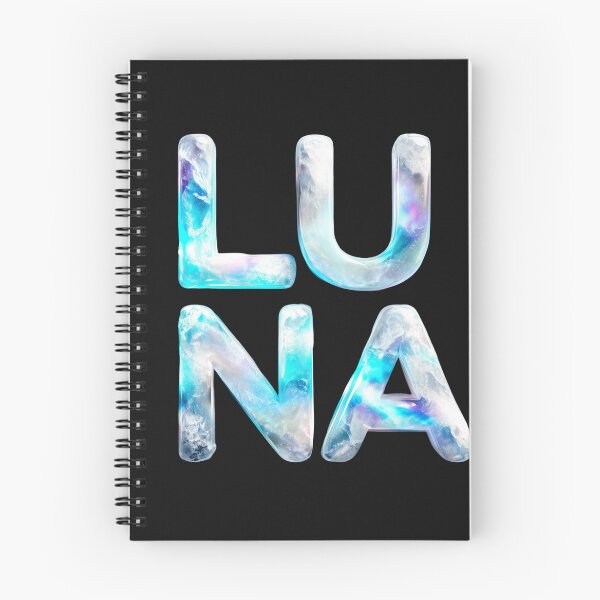 Item preview, LUNA – Ice Galaxy Name Art in Cosmic Glow designed and sold by VisionaryVeils.