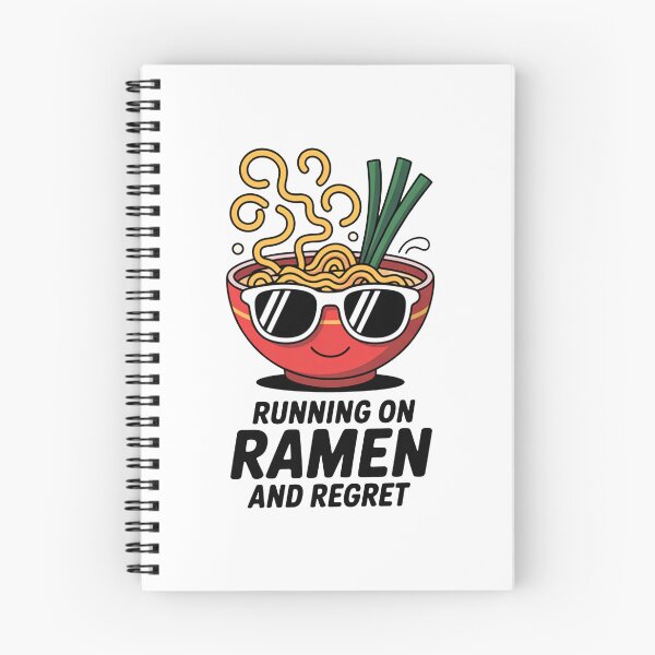 Item preview, Running on Ramen and Regret – Funny Back to School College Student Design designed and sold by MonkiFlipp.