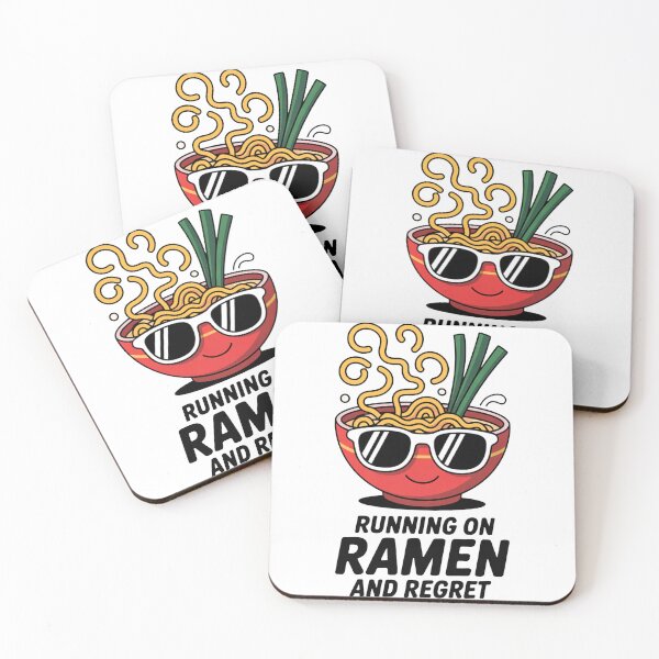 Item preview, Running on Ramen and Regret – Funny Back to School College Student Design designed and sold by MonkiFlipp.