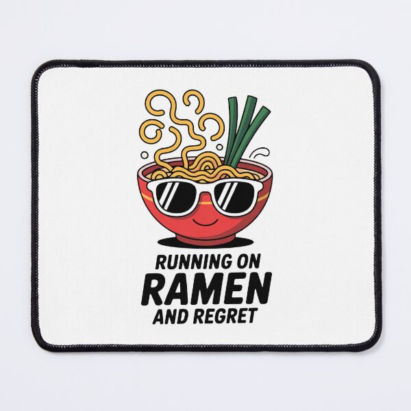 Item preview, Running on Ramen and Regret – Funny Back to School College Student Design designed and sold by MonkiFlipp.
