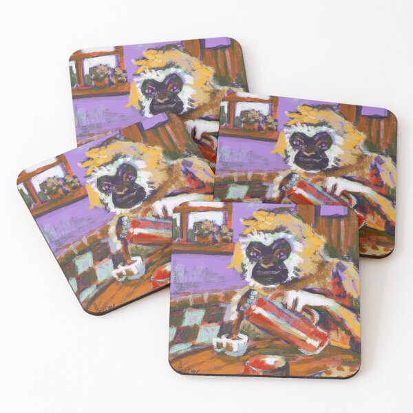 Item preview, this gibbon loves coffee designed and sold by guilhernunes.