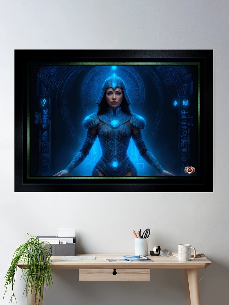 Guardian Of The Ancient Gateway Of Veridyan Stunning AI Concept Art by Xzendor7 Room Decor Poster Art Print
