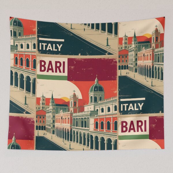 Item preview, Bari Italy Vintage Travel Tourism designed and sold by TravelersGems.