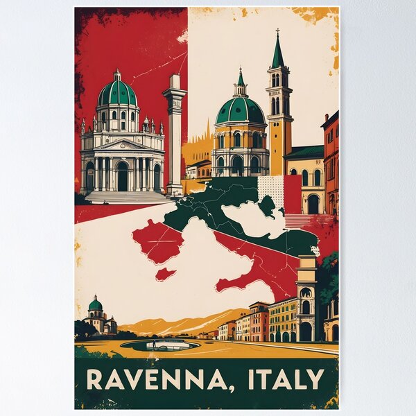 Item preview, Ravenna Italy Vintage Travel Tourism designed and sold by TravelersGems.