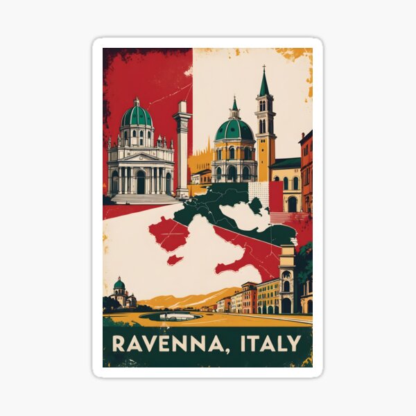 Item preview, Ravenna Italy Vintage Travel Tourism designed and sold by TravelersGems.