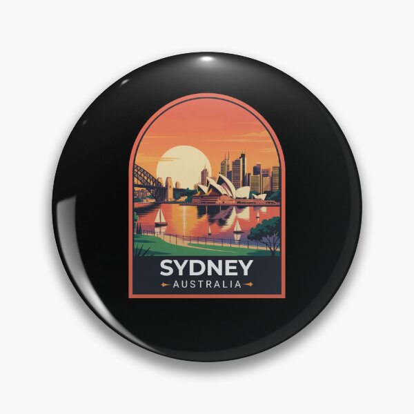 Artikelvorschau, Sydney Australien Reiseaufkleber entworfen und verkauft von TulipaGraphics.