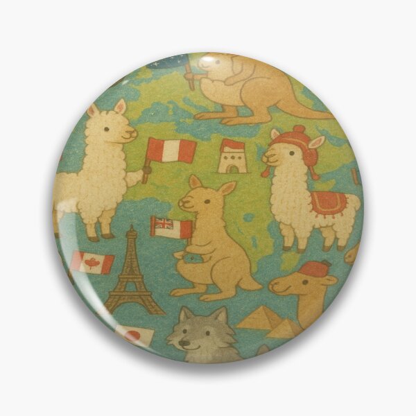 Item preview, Global Animal Travel Pattern designed and sold by Furbulous Faces.