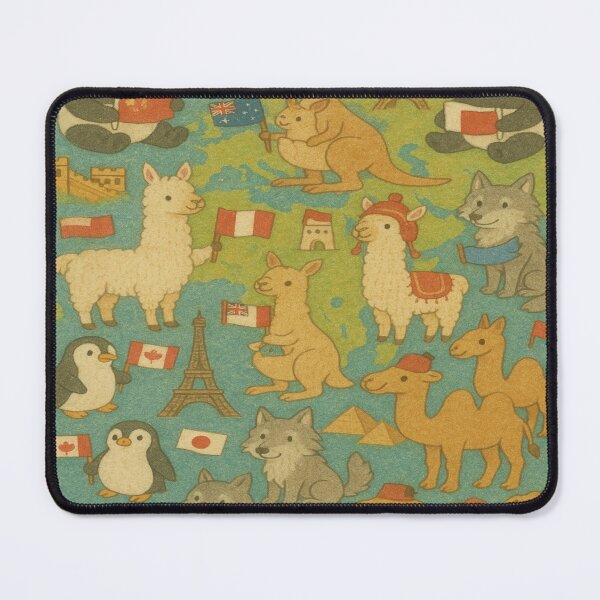 Item preview, Global Animal Travel Pattern designed and sold by Furbulous Faces.