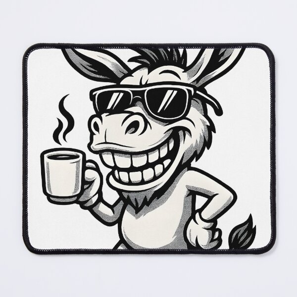 Item preview, Donkey Business Funny Donkey T-Shirt – Cool Cartoon Animal, Coffee Humor, Bold Vector Style designed and sold by WAUZ.