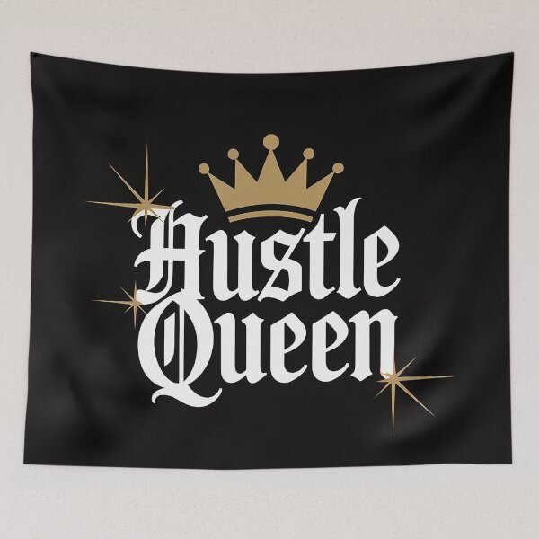 Item preview, Hustle Queen Sticker – Bold Black & Gold Crown Design, Empowering Boss Babe Vinyl Decal for Laptops, Planners, Water Bottles & Entrepreneur Gear designed and sold by Design Den.