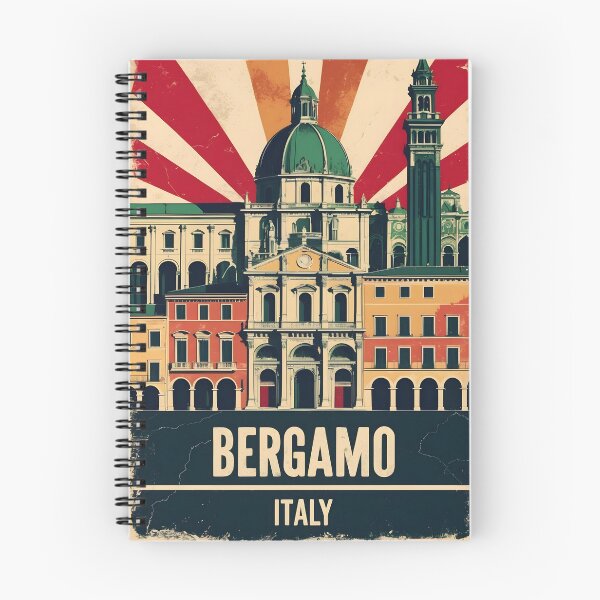 Item preview, Bergamo Italy Vintage Travel Tourism designed and sold by TravelersGems.