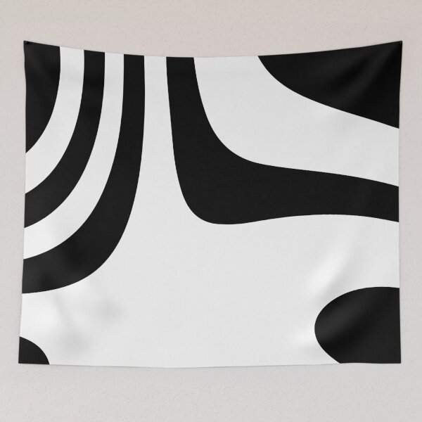 Item preview, Black and White Zebra Abstract Minimal Groovy Stripes  designed and sold by patternsoup.