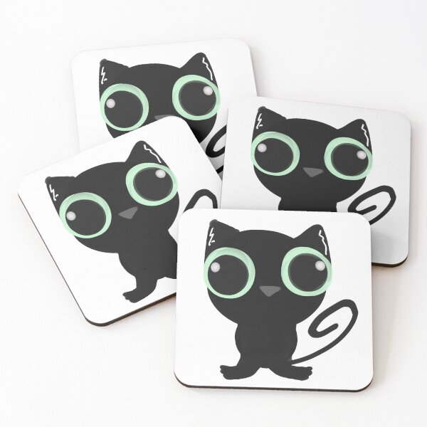Item preview, Cute black cat doodle designed and sold by wujxiuprints.