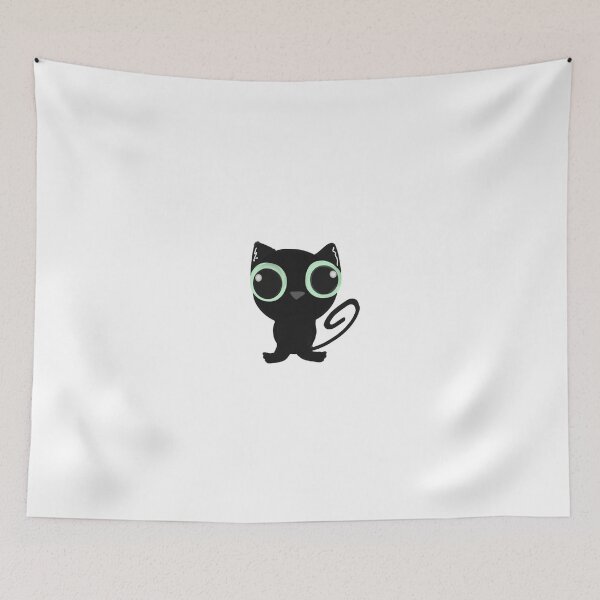 Item preview, Cute black cat doodle designed and sold by wujxiuprints.
