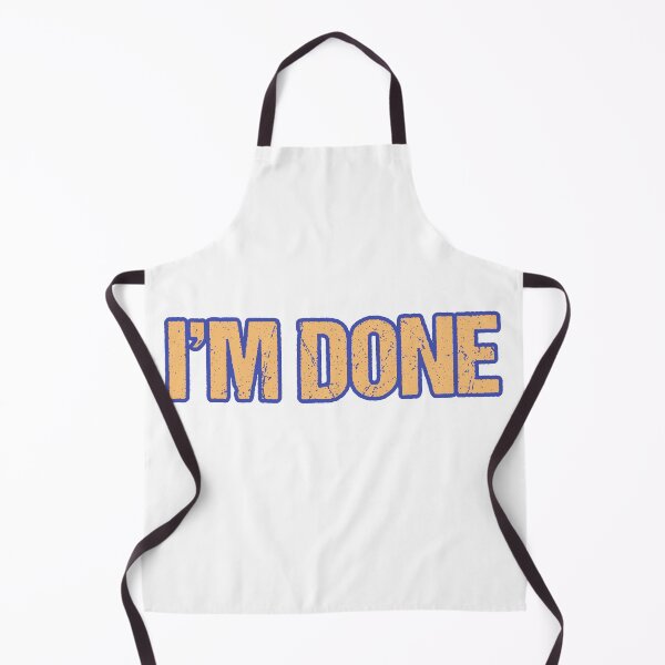 Item preview, I'm Done, Yellow with Blue Outline designed and sold by Memes N Lore .