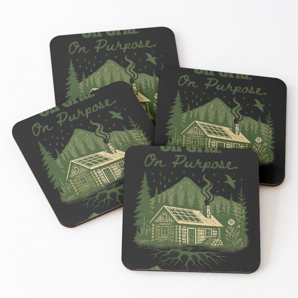Item preview, Off Grid On Purpose Cabin Tee – Nature Lover Homestead Shirt designed and sold by PiggFamilyPrint.