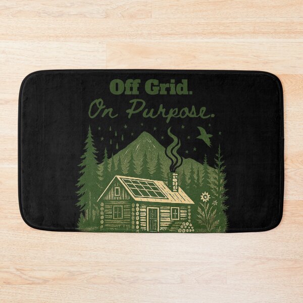 Item preview, Off Grid On Purpose Cabin Tee – Nature Lover Homestead Shirt designed and sold by PiggFamilyPrint.
