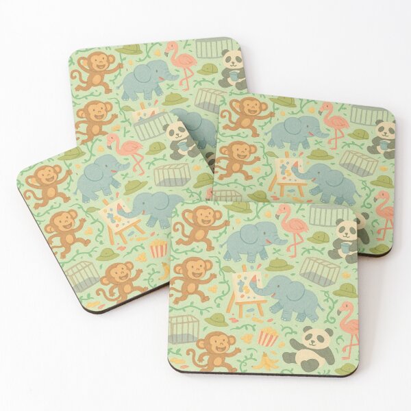 Item preview, Playful Zoo Animals Pattern designed and sold by Furbulous Faces.