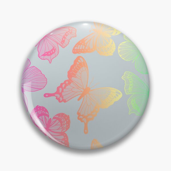 Item preview, Rainbow butterflies on a light gray background designed and sold by ReflectedCrafts.