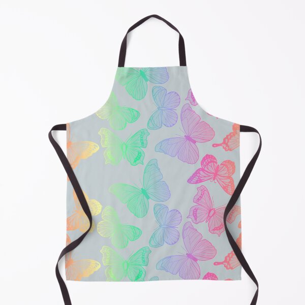 Item preview, Rainbow butterflies on a light gray background designed and sold by ReflectedCrafts.