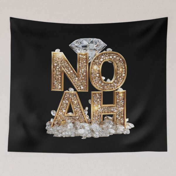 Item preview, NOAH – Golden Diamond Name Design designed and sold by VisionaryVeils.