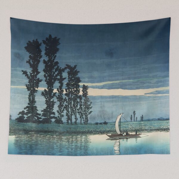 Item preview, Noche en Ushibori – Kawase Hasui (1935) designed and sold by EmeraldeaArt.